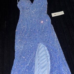 Sparkling Blue Sequin Dress